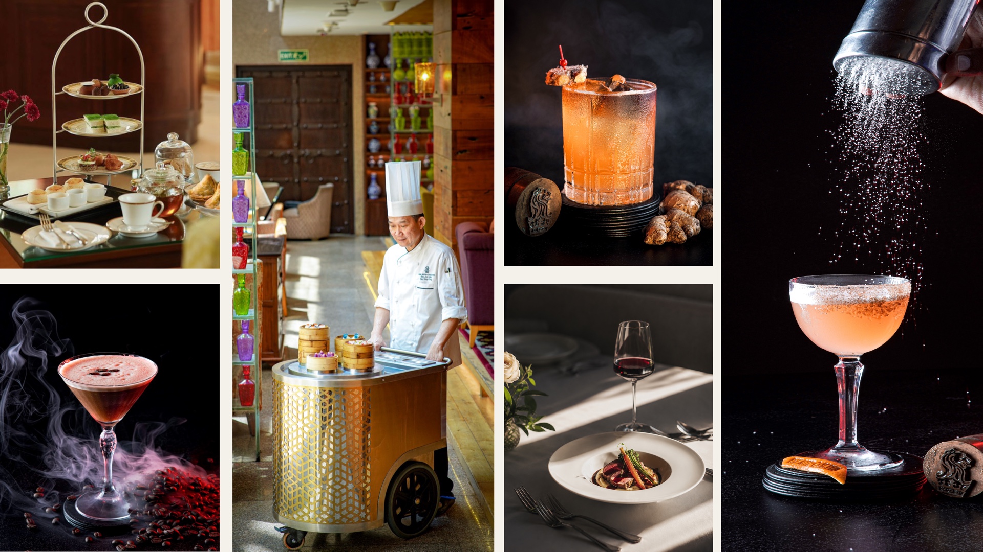 The Ritz-Carlton Bangalore food, beverage and hospitality photography collage